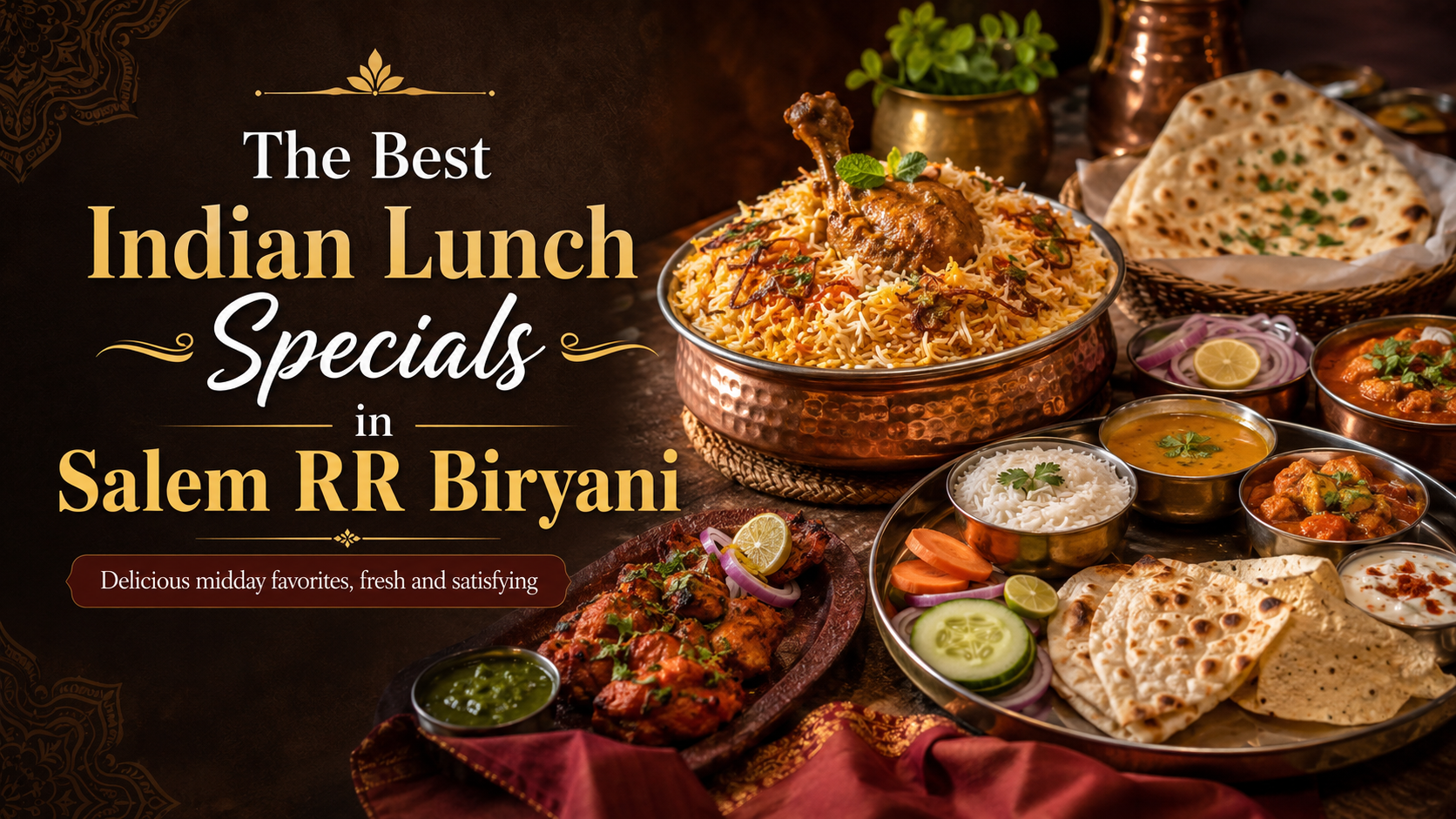 Enjoy the best Indian lunch specials at Salem RR Biryani McKinney, featuring authentic halal chicken biryani, South Indian curries, dosa, vegetarian meals, and affordable weekday lunch options.